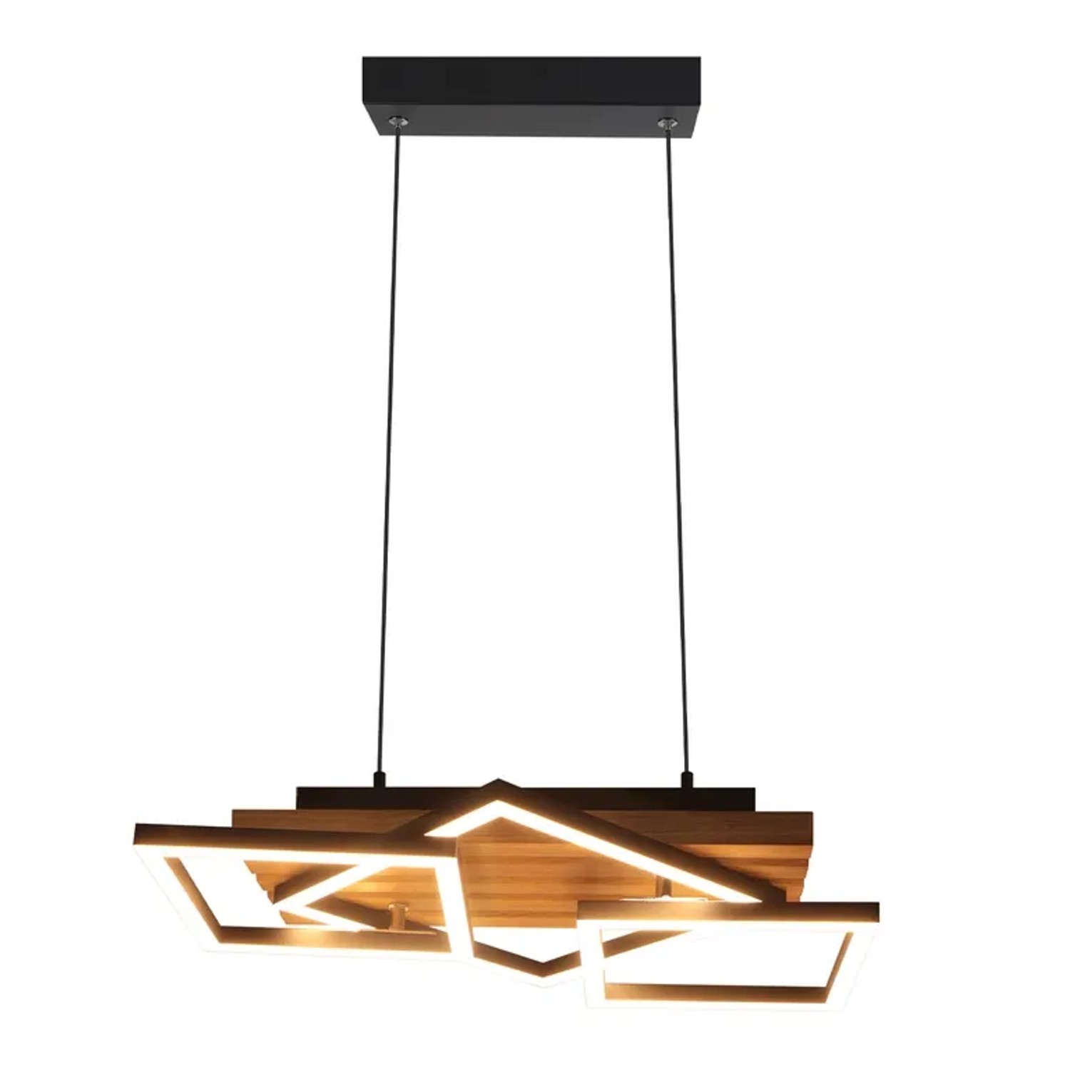 Nettlife Pendelleuchte aus Metall L 31cm Schwarz