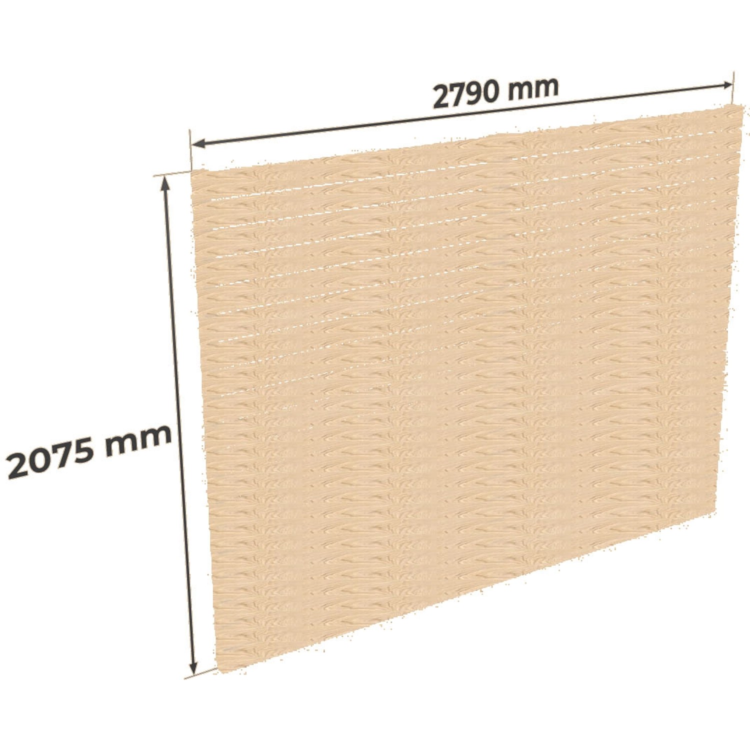 Holzbrüder Carport-Rückwand Ralf Fichte 207,5 cm x 279 cm Natur günstig online kaufen