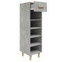 vidaXL Schuhschrank Betongrau 30x35x105 cm Holzwerkstoff 812802_3