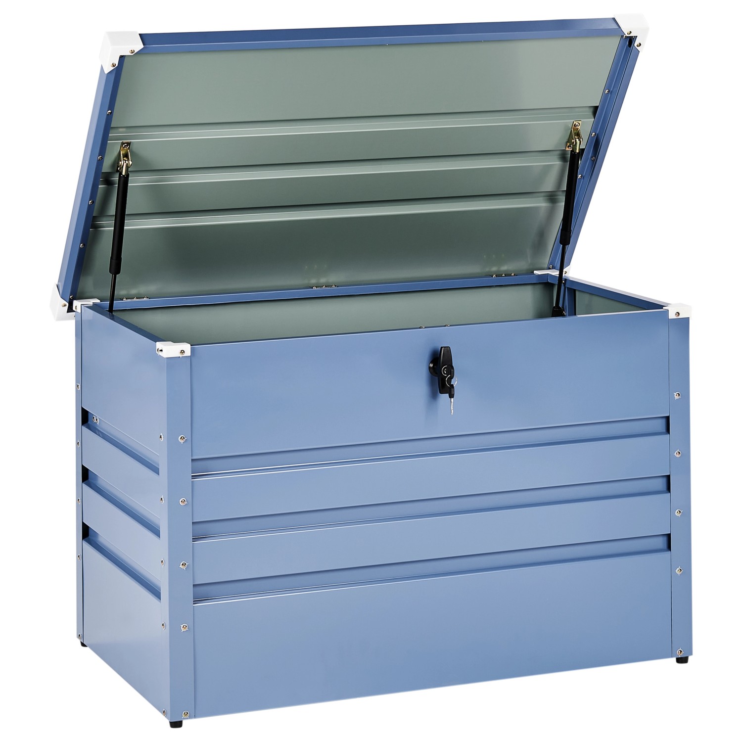 Beliani Truhe CEBROSA Blau 62x100x64