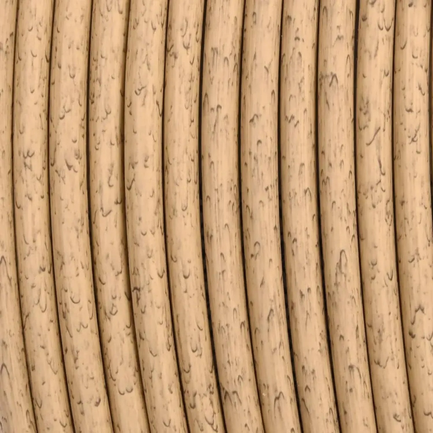 Detailansicht: Beige Poly Rattan Geflecht des vidaXL Garten Lounge Sets.