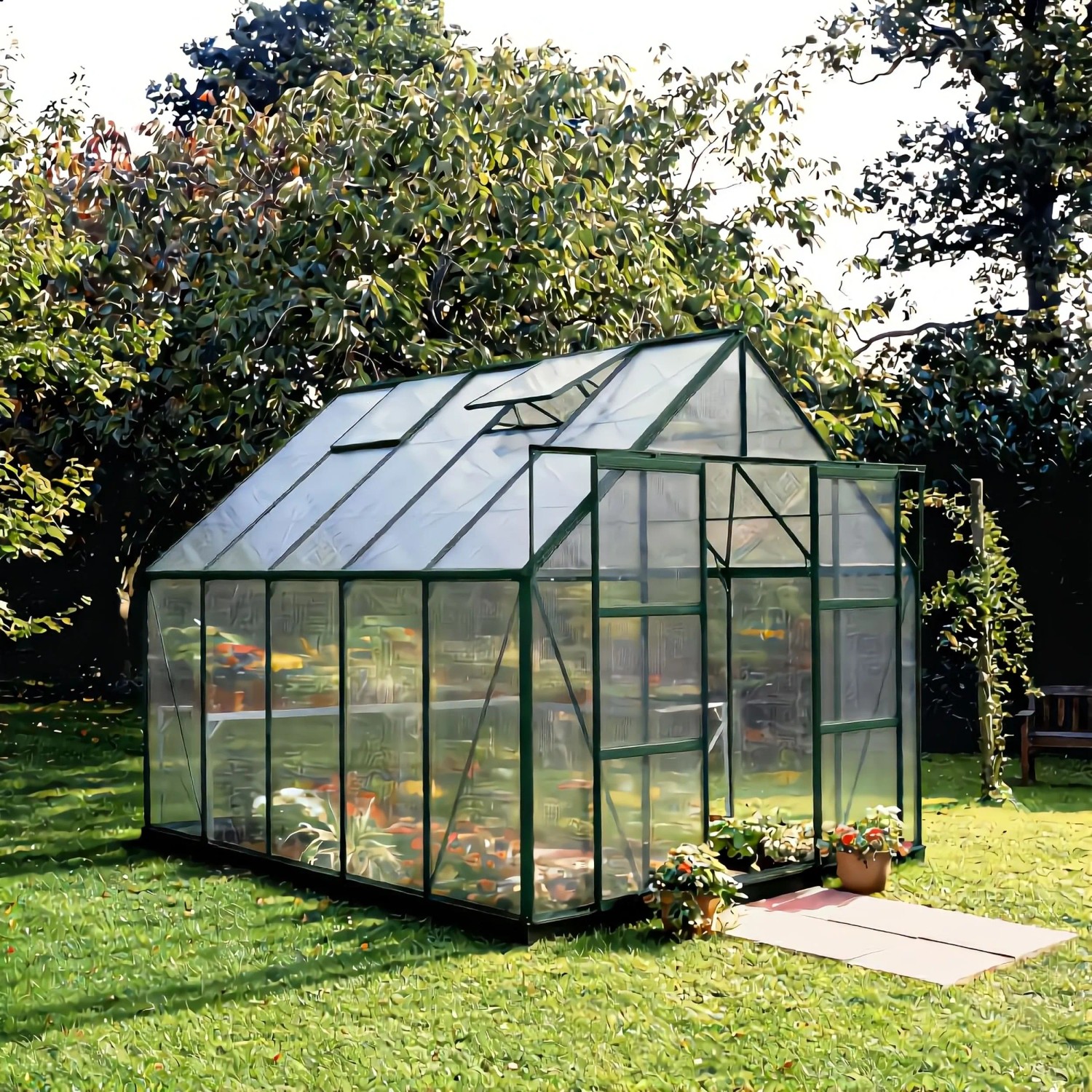 Halls Gewächshaus Magnum 108 Grün 8,3 m² günstig online kaufen