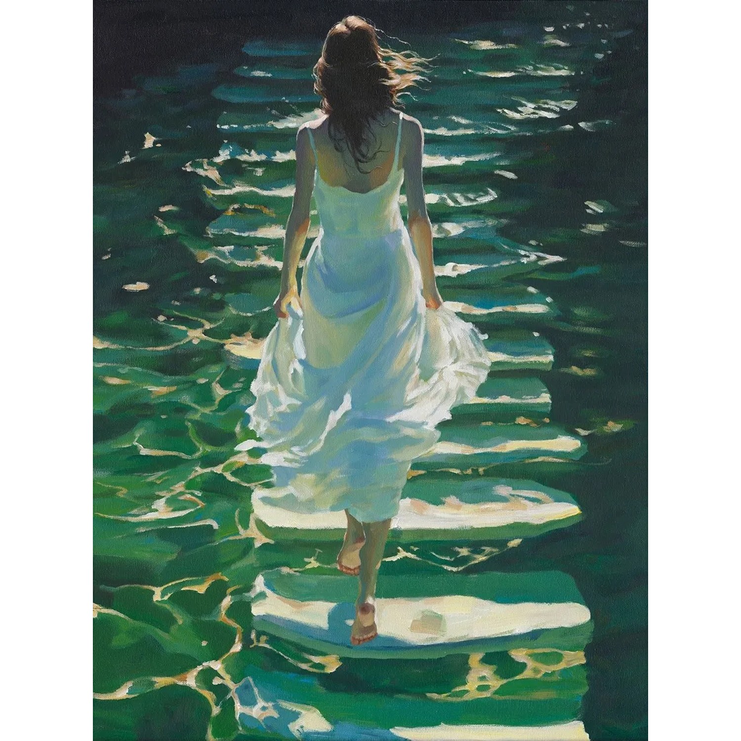 Art Universe Leinwandbild Sibylline Water Steps 90 x 120 cm