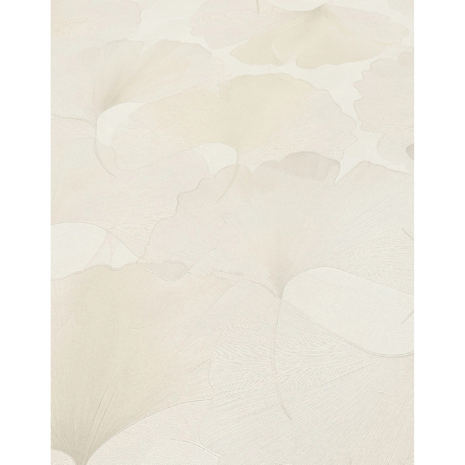 Erismann Vliestapete Elysium Gingko Dream Creme mit zarten Gingko-Blättern.