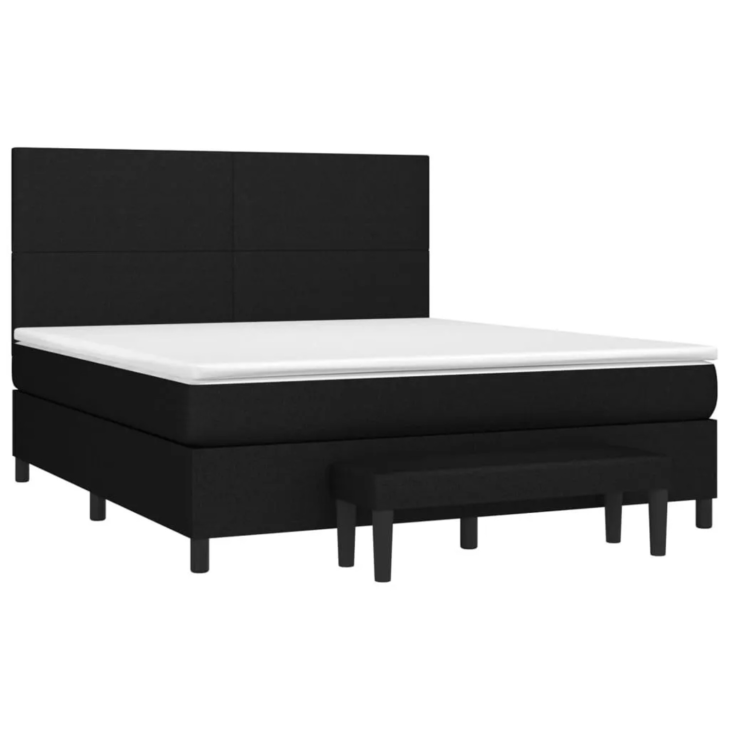 vidaXL Boxspringbett mit Matratze Schwarz 160x200 cm Stoff 3136447 günstig online kaufen