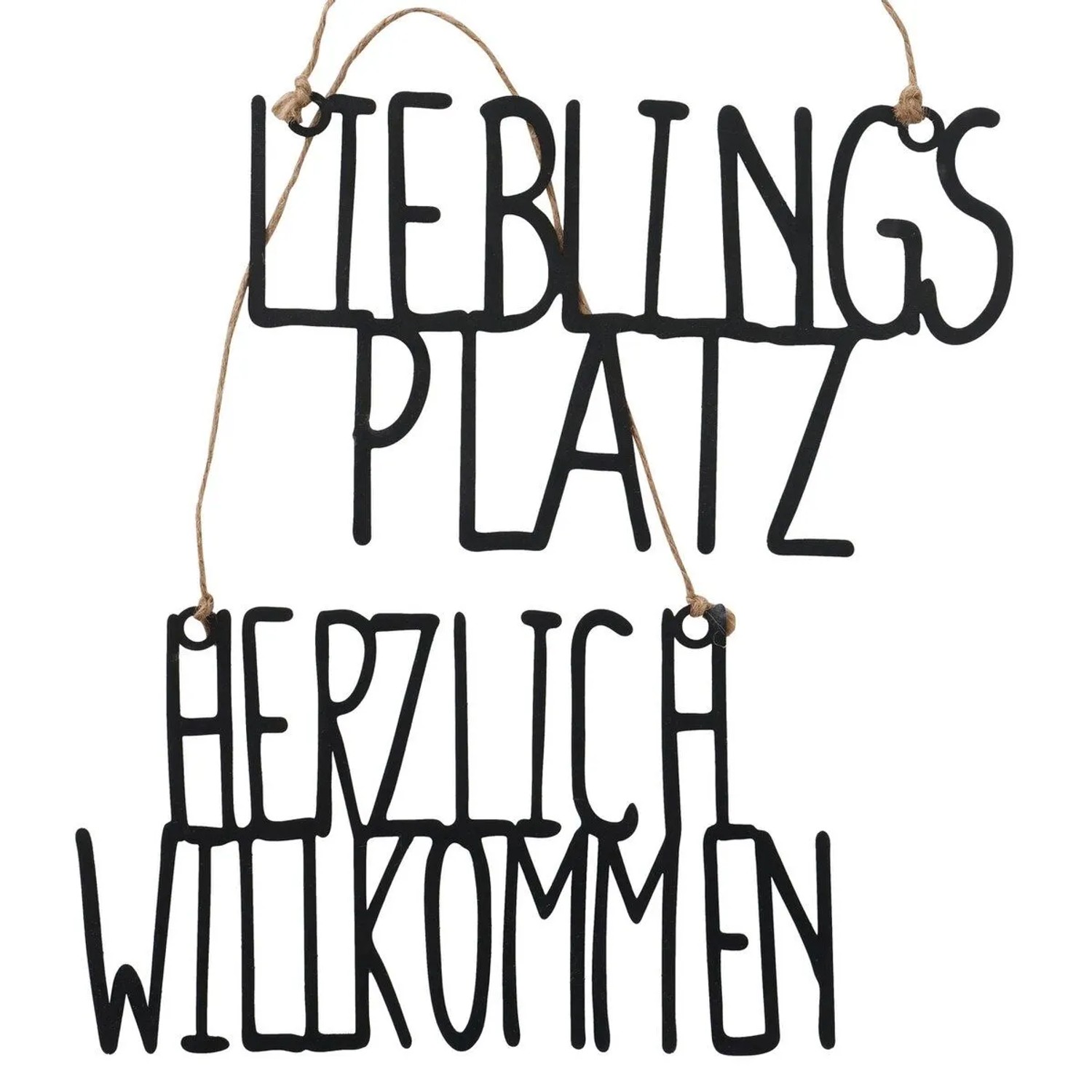 Boltze Dekoschild Typografie 2-fach sortiert 1 Stück
