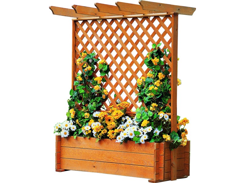 Promadino Rankkasten mit Pergola klein (LxBxH) 112 cm x 65 cm x 139 cm  kaufen bei OBI | Blumentöpfe