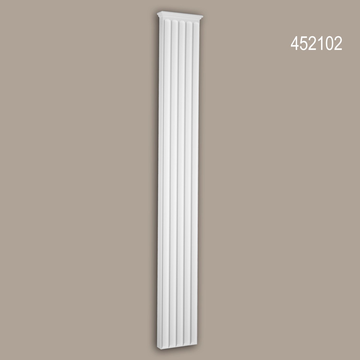 PROFHOME 452102 Pilaster Schaft Fassaden Element Pilaster Außenstuck, 21 cm x 5,4 cm x 152 cm Weiß