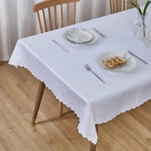 PXloue Tischdecke Rechteckig 140 x 240 cm Beige Pflegeleicht Wasserabweisend