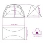 vidaXL Strandzelt Grau 274x178x170/148 cm 185T Polyester 94405_12
