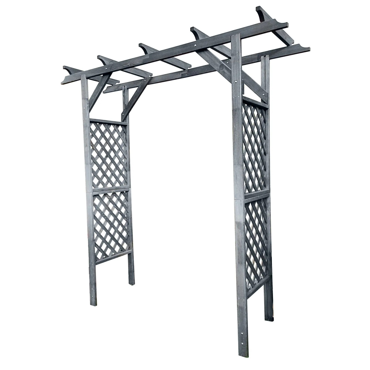 Promadino Pergola Bamberg 200 cm x 200 cm x 51 cm Grau FSC®