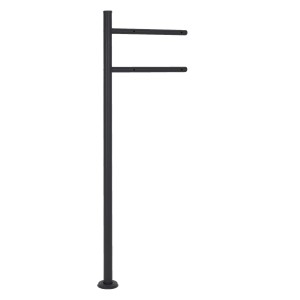 ML-Design Briefkastenständer, 120cm, freistehend, Edelstahl, anthrazit.