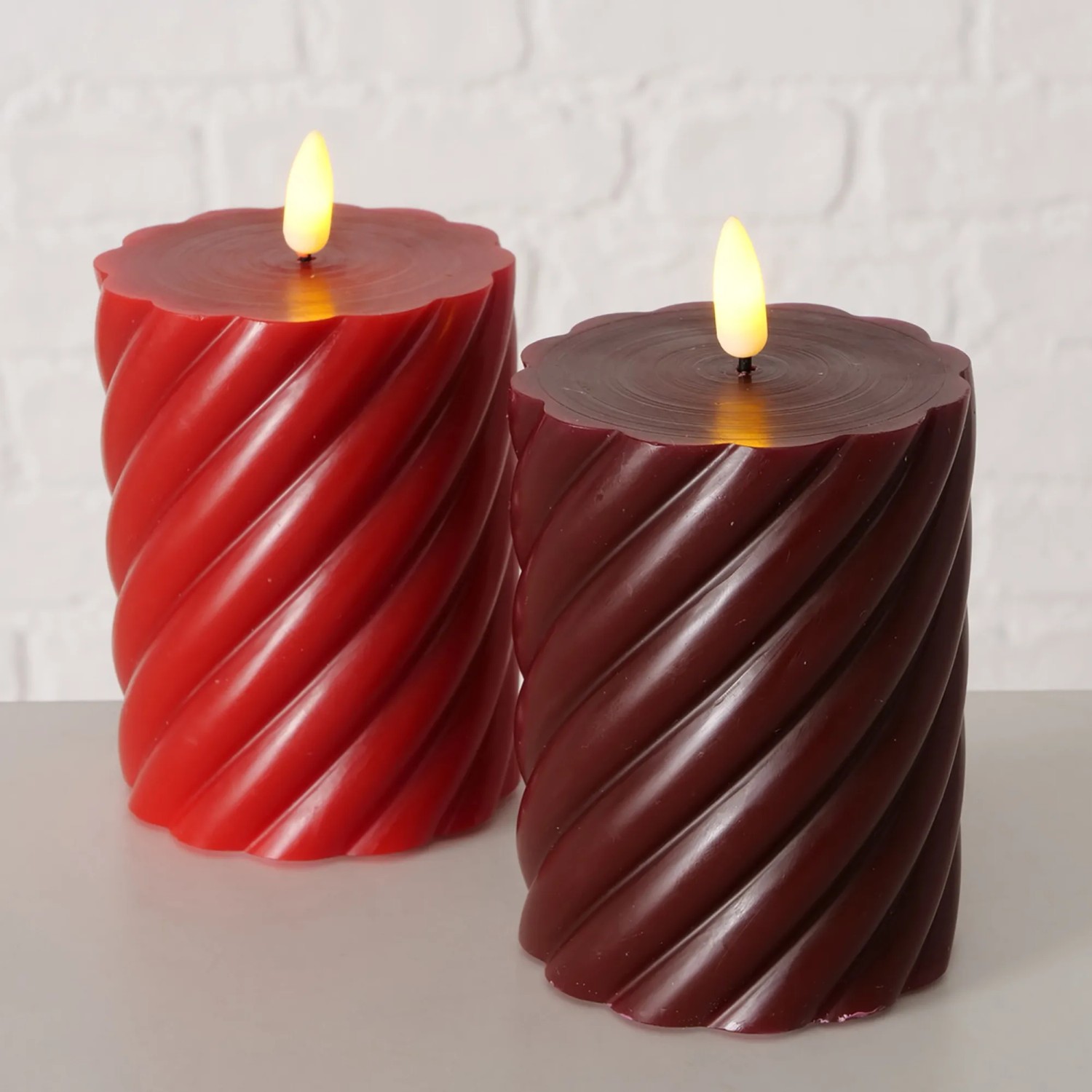 BOLTZE Duftkerze Classy LED Stabkerze Mit Timer Rot Produktbild-Vorschau 10