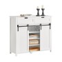 Weißes SoBuy Sideboard FSB74-W mit Schiebetür, Schubladen und Regalfächern. Vielseitige Küchenkommode.