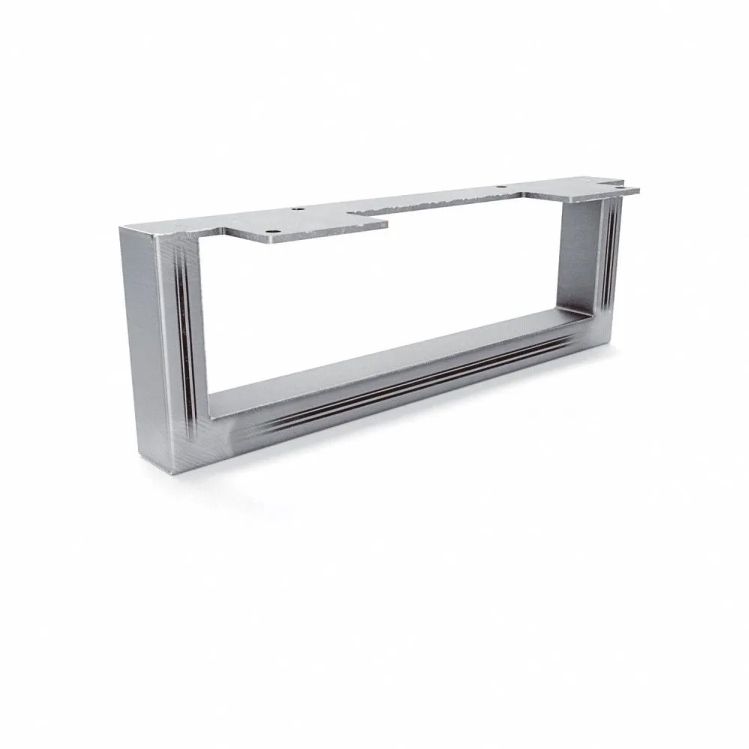 HEVVA Möbelbein GRAZ 10 cm Hoch 30 cm Tief 1 Stück Rohstahl-Klarlack