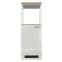 Flex-Well Exclusiv Demi-Geräteschrank Lund, 60 cm, lichtgrau glänzend, für Einbaugeräte.
