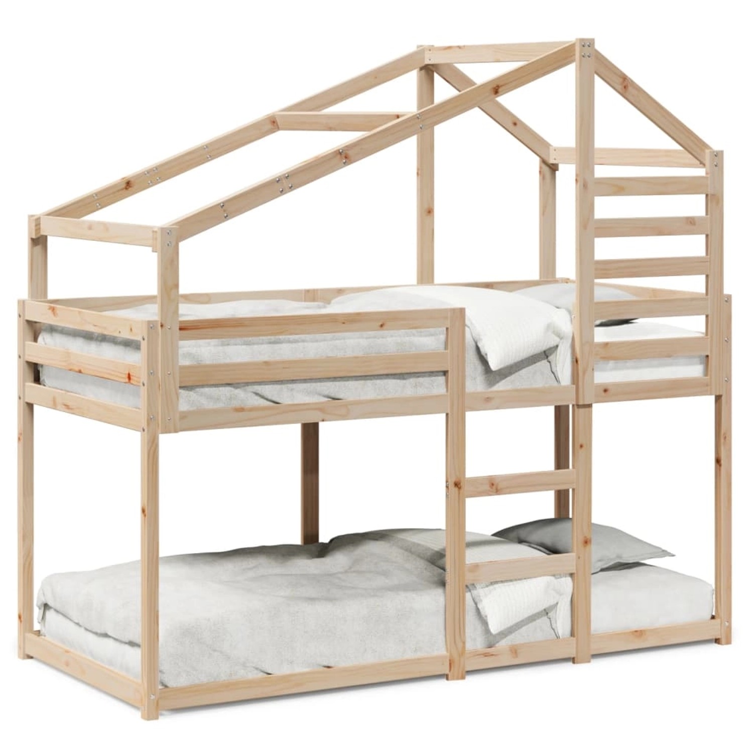 vidaXL Etagenbett mit Dach 75x190 cm Massivholz Kiefer2100859 günstig online kaufen