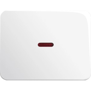 Busch-Jaeger Wippe Alpha Nea studioweiß mit roter Kalotte für Schalter.