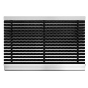 Karat Profi Brush Fußmatte mit Alu-Rahmen, schwarzer Fußabtreter mit Bürsten, 60x90 cm.