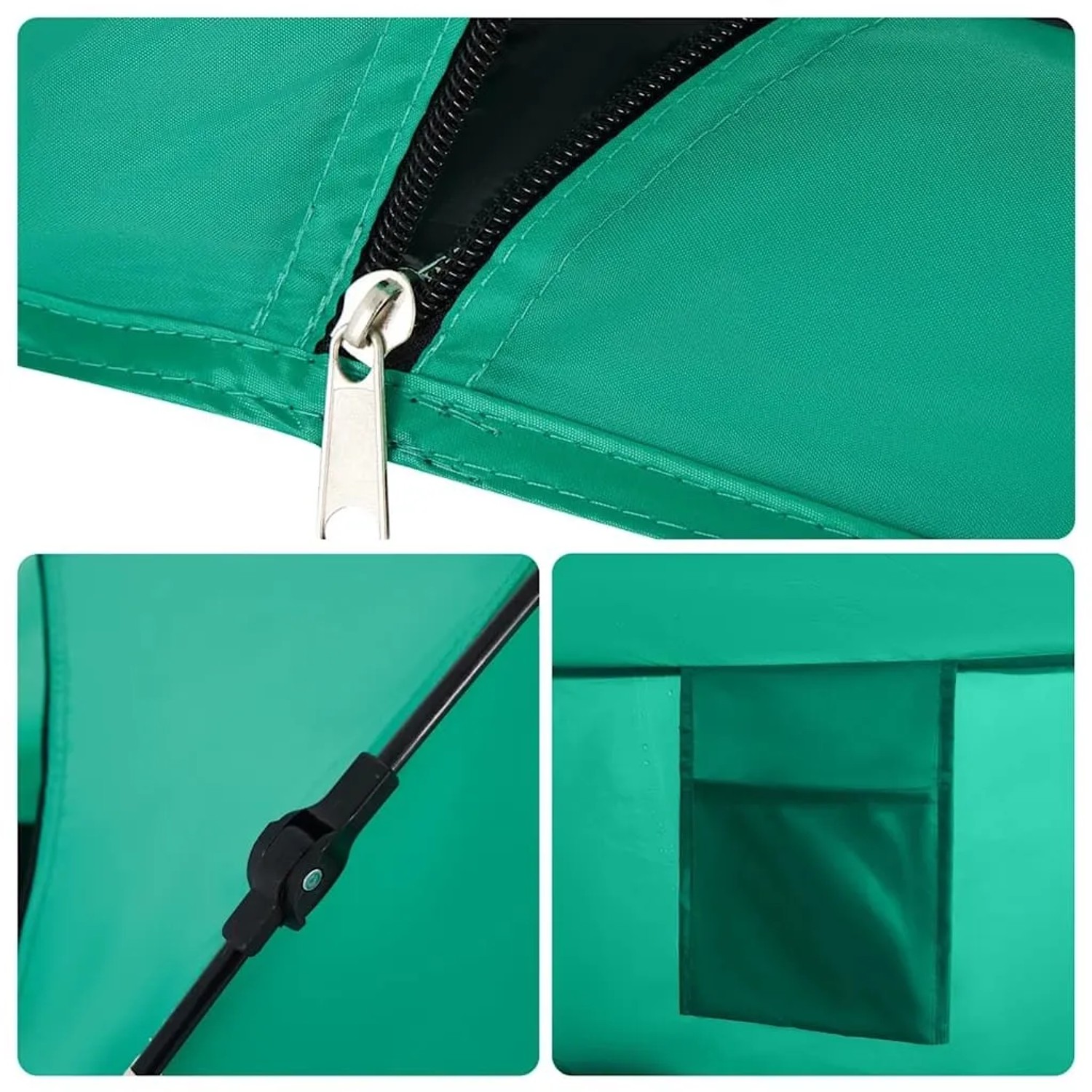 vidaXL Strandzelt 2 Personen Seegrün Quick Release Wasserdicht 4005303_13