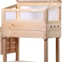 Frühbeet Tisch mit Ablage Größe M aus Holz mit Polycarbonat-Aufsatz und ausklappbarem Tisch.
