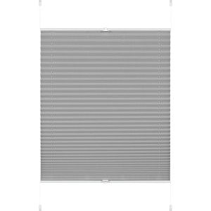 Gardinia EasyFix Plissee Greta, 70x130 cm, steingrau. Klemm-Montage ohne Bohren.