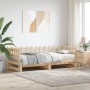 Ausziehbares vidaXL Tagesbett aus Kiefernholz, 2x(90x200) cm, im Wohnzimmer.