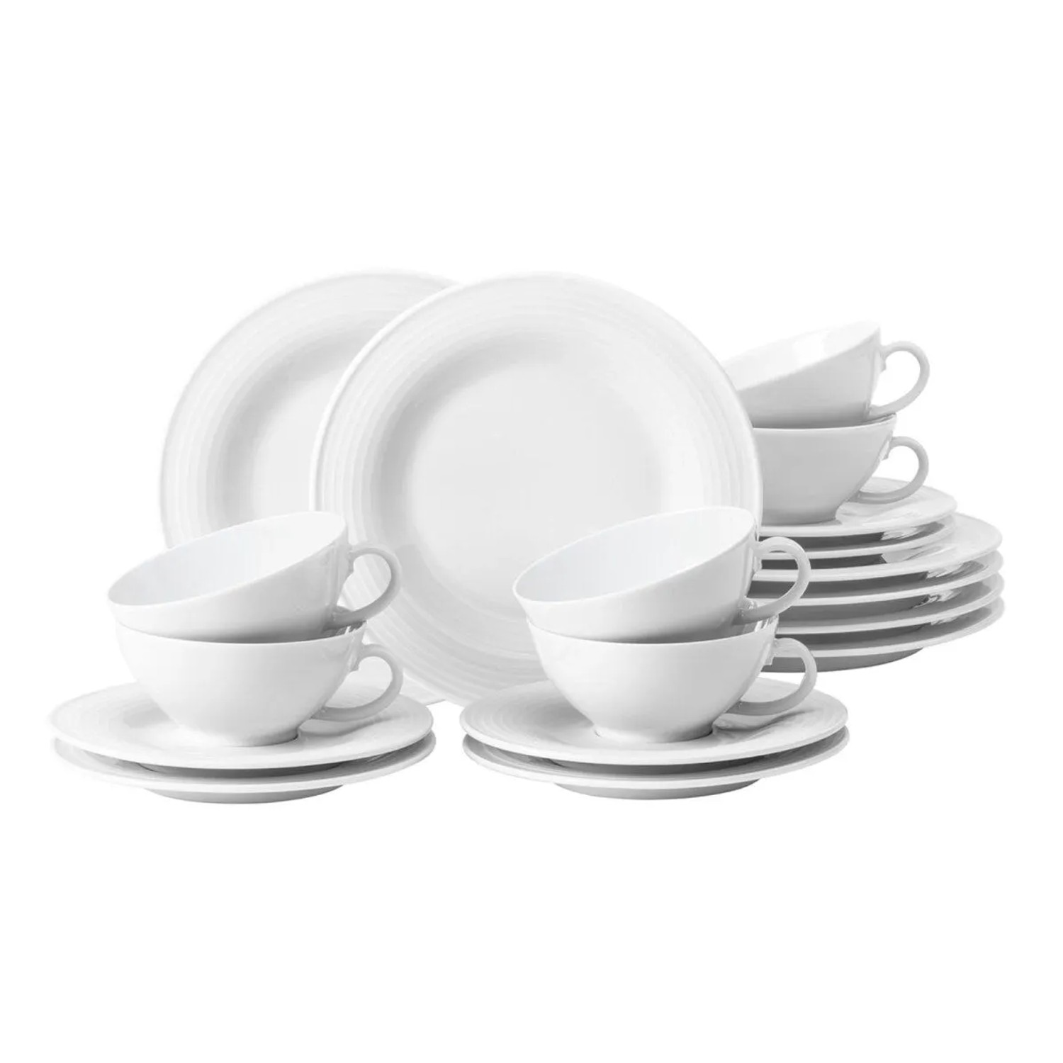 Seltmann Weiden Beat Color Glaze Teeservice 18-teilig Weiß