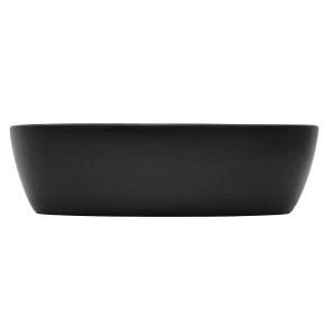 Schwarzes ML-Design Keramik Waschbecken mit abgerundeten Ecken, 505x385x140 mm.