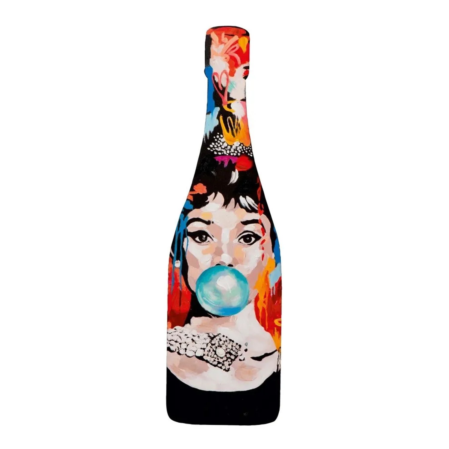 Art Universe Leinwandbild Blue Bubble Bottle 20 x 70 cm