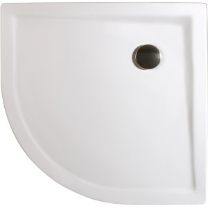 Schulte Duschwannen-Set Viertelkreis 100x100 cm, Alpinweiß, mit Ablaufgarnitur und Füßen.