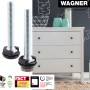 Wagner Verstellfüße Justus Slim QuickClick, 4er Set Möbelbeine mit Gleiteinsätzen, 5,7 cm.