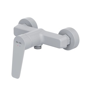 AM.PM Einhebel-Duscharmatur Gem, weiße Brausearmatur aus Messing für Bad.