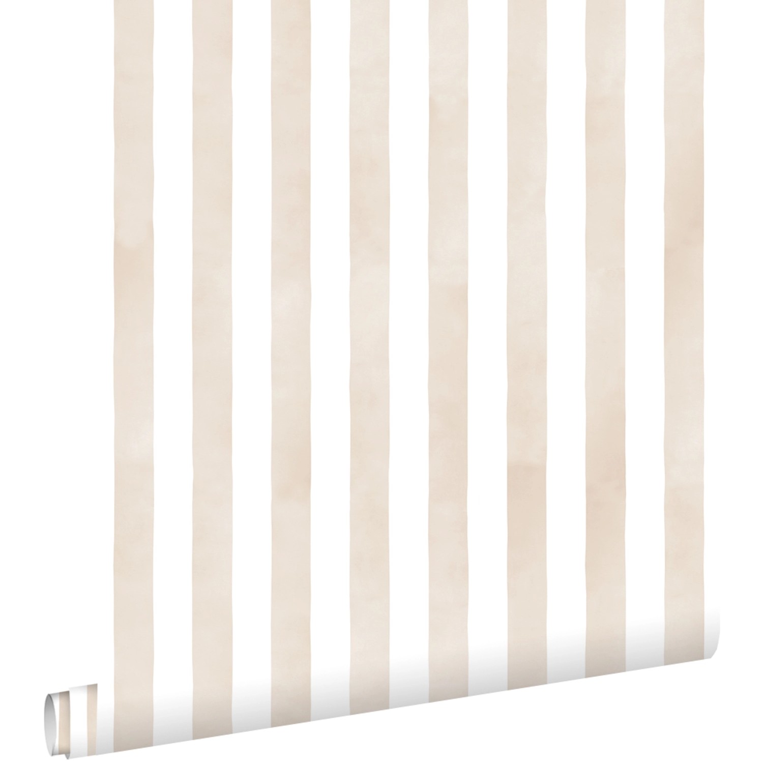 ESTAhome Tapete Streifenmuster Beige und Weiß 53 cm x 10.05 m günstig online kaufen