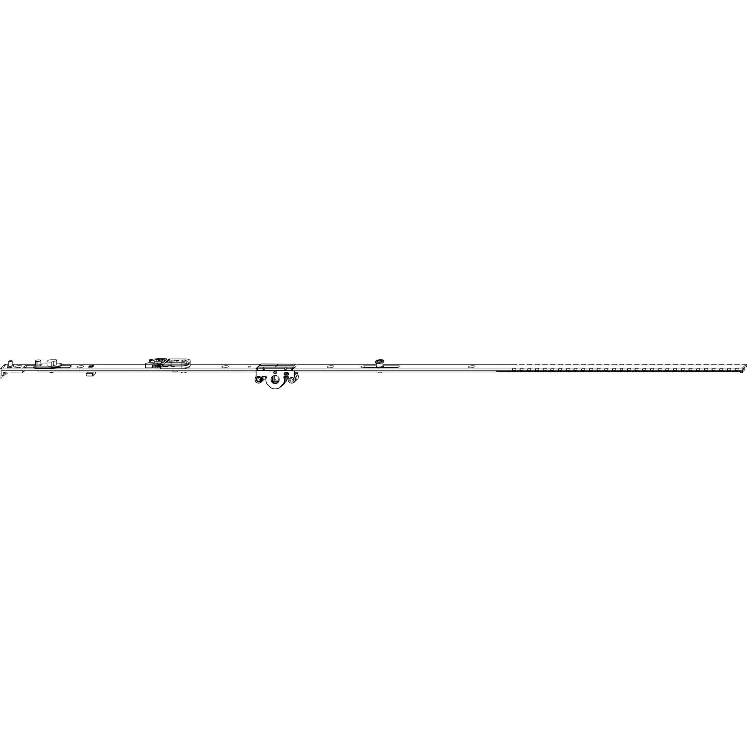 Maco Fenstergetriebe Mt Dk-Getriebe für Dreh & Drehkippfenster Fensterbeschlag Dm 15mm Flügelfalzhöhe 801-1000mm Größe 2 Stahl Verzinkt