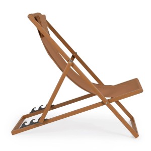 Bizzotto Liegestuhl Taylor in Pecan: Verstellbarer Gartenstuhl mit Textilbespannung für entspannte Sommertage.