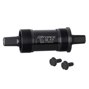 Force 4-Kant Tretlager Stahl, BSA Gewinde, 119mm Länge. Fahrrad Innenlager in Schwarz.