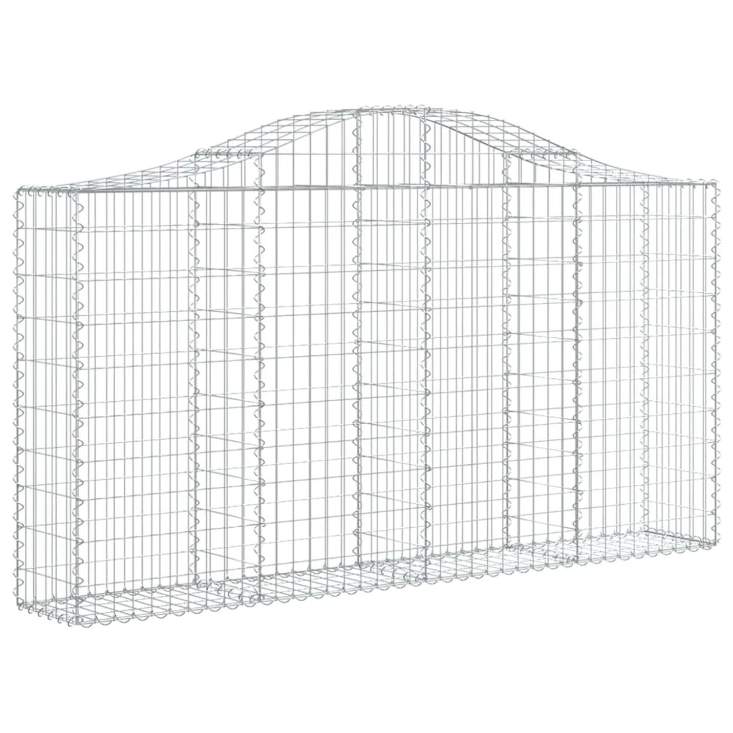 vidaXL Gabionen mit Hochbogen 6 Stk 200x30x100/120cm Eisen 1562857