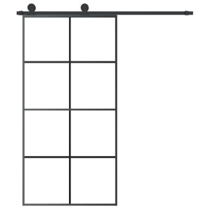 vidaXL Schiebetür mit Beschlag 102,5x205 cm ESG-Glas & Aluminium 3152143