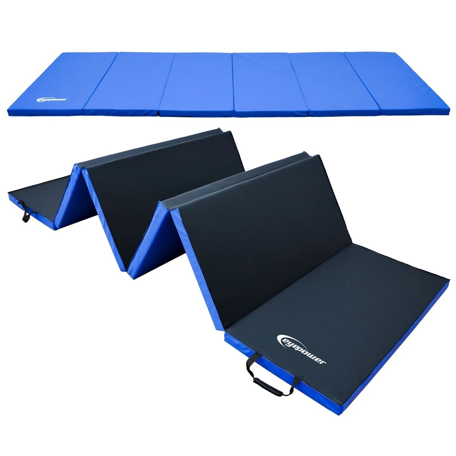 eyepower Gymnastikmatte Klappbar 300 x 100 x 5 cm Blau