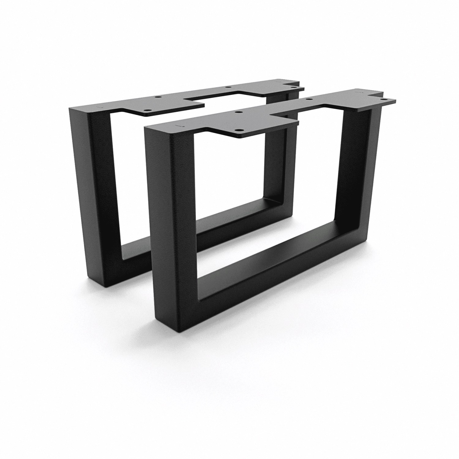 HEVVA Möbelfüße GRAZ 15 cm Hoch 25 cm Tief 2er Set Schwarz