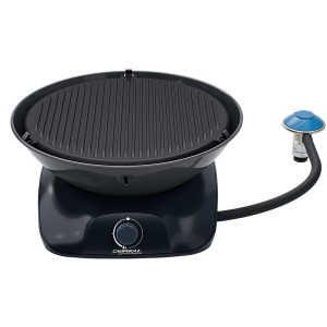 Campingaz 360° Tischgrill CV Anthrazit, kompakter Gasgrill mit Grillplatte und Regler.