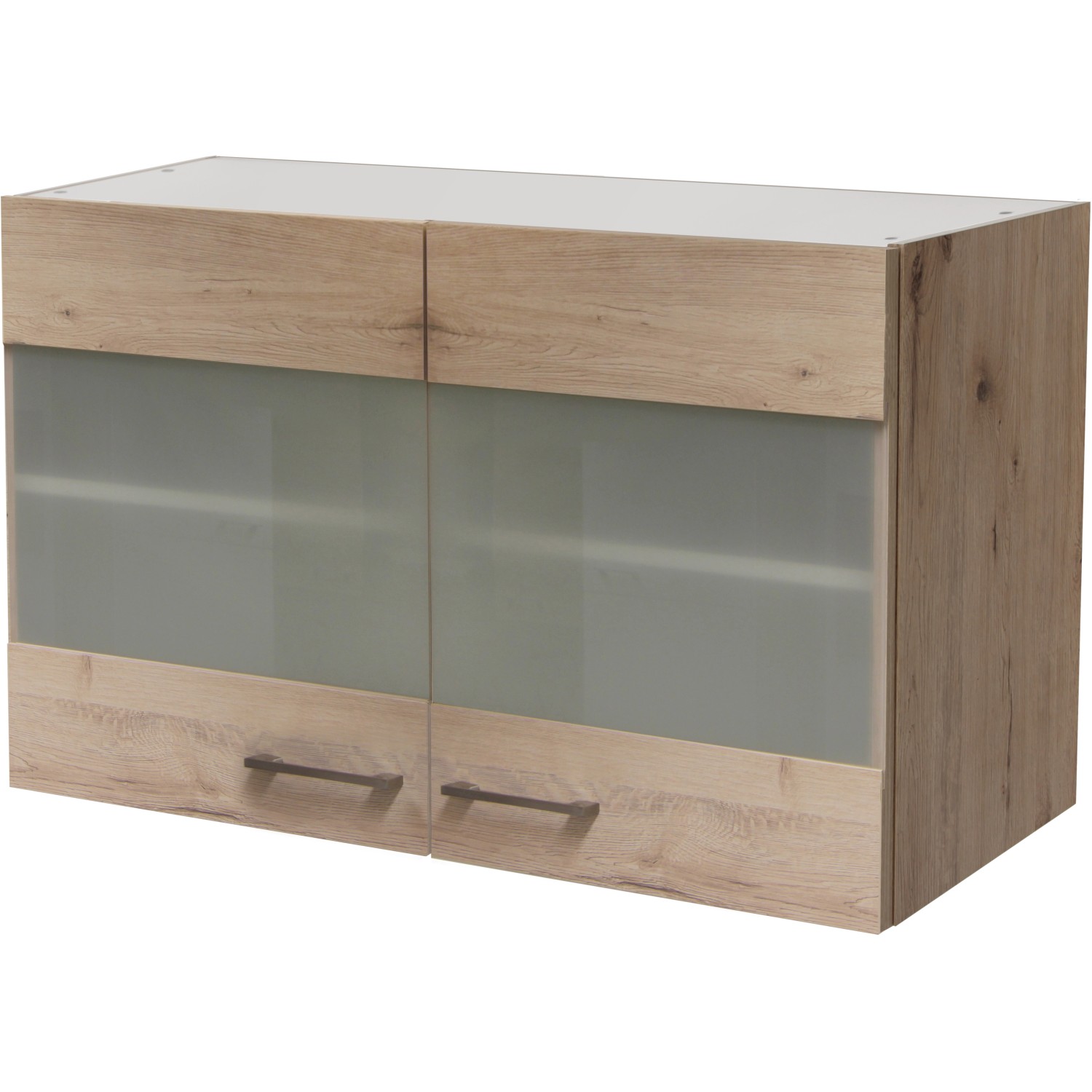 Flex-Well Glas-Oberschrank 100 cm Arizona San Remo Eiche