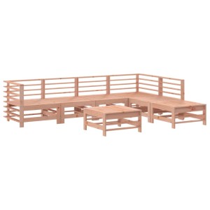 7-tlg. Garten-Lounge-Set aus Douglasienholz mit Latten-Design.