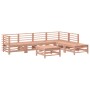 7-tlg. Garten-Lounge-Set aus Douglasienholz mit Latten-Design.