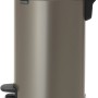 Brabantia Treteimer NewIcon 12L Platinum, Mülleimer mit geräuschlosem Deckel.