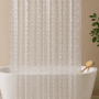 Transparenter EVA Duschvorhang mit modernem 3D Karo Muster, 180x200 cm, für Dusche und Badewanne.
