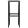 2er Set vidaXL Barhocker, schwarz, aus pulverbeschichtetem Stahl für Garten, Terrasse oder Balkon.