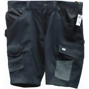 Schwarze Cat Shorts Essential Größe 32 für Arbeitskleidung mit Taschen.