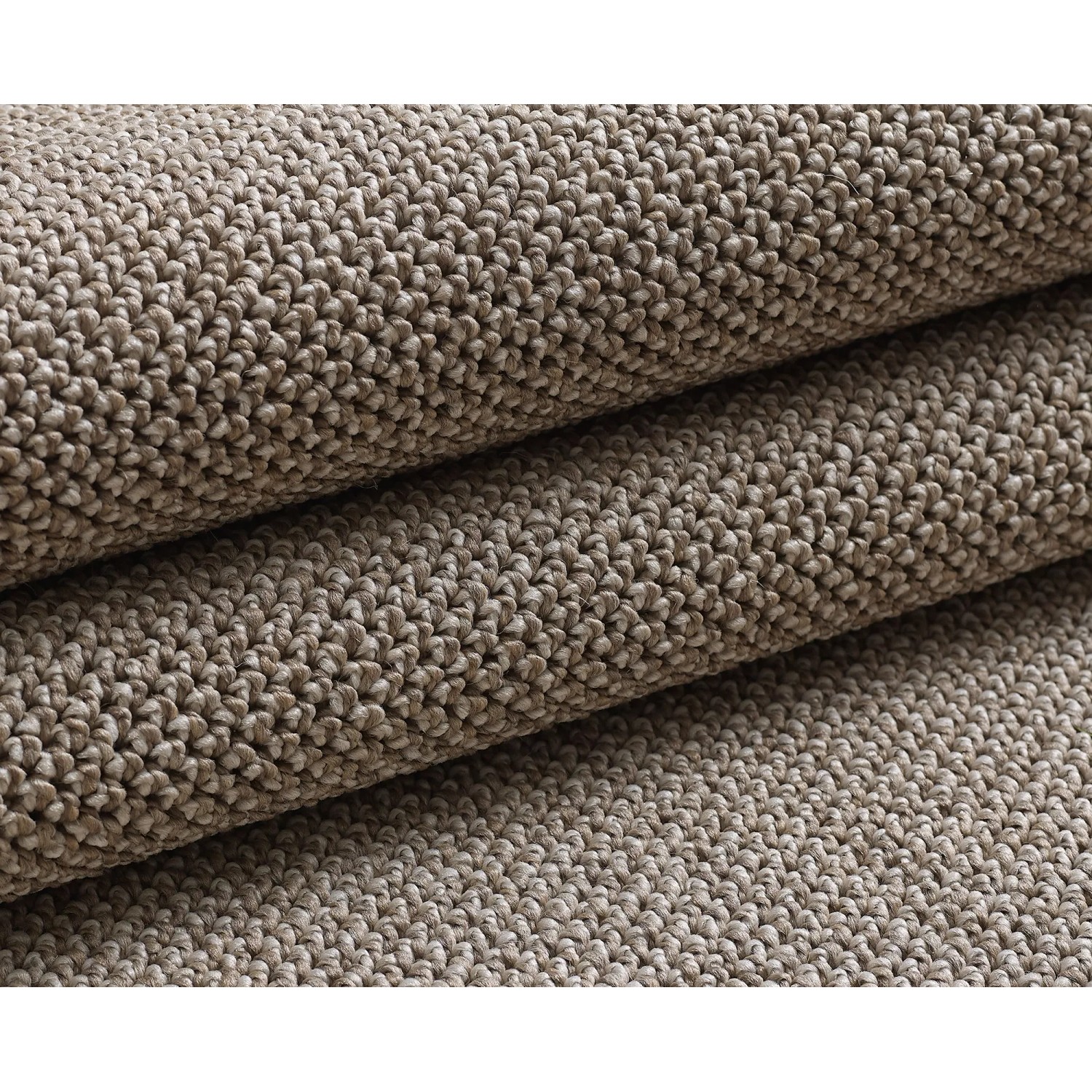 Nahaufnahme des braunen Ayyildiz Kurzflorteppich Loom 4300, 240x340 cm.